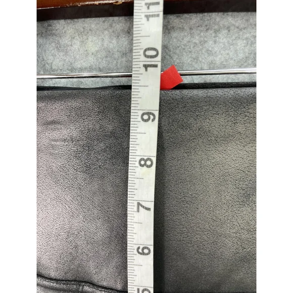 Spanx Faux Leather Leggings Womens Large Petite Black High Rise Shaping Pants - Picture 6 of 10